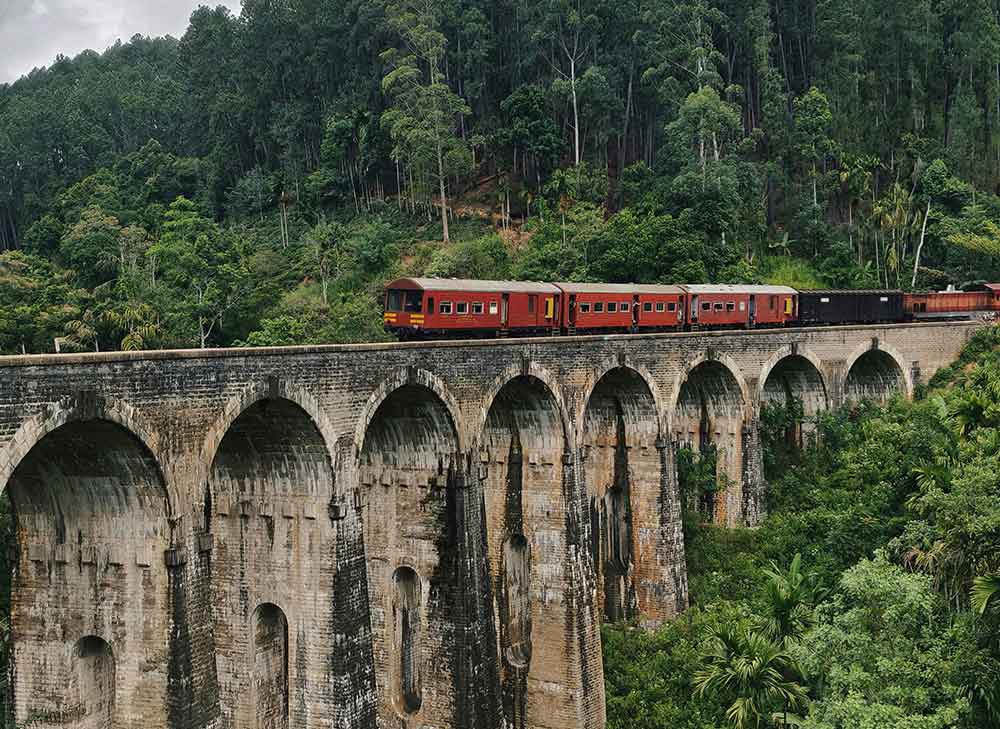 The iconic Nine Arch Bridge in Ella, Sri Lanka